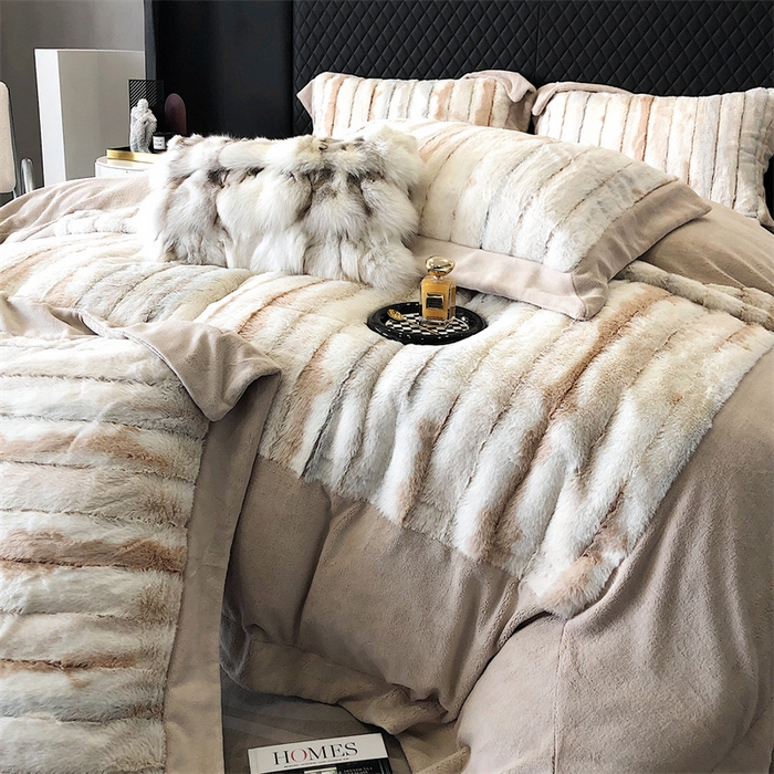 91家纺网 家纺一手货源 找家纺 馨蕊家居 2023秋冬轻奢煦暖绒系列四件套-托斯卡纳 托斯卡纳-美拉德