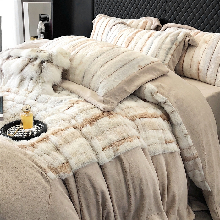 91家纺网 家纺一手货源 找家纺 馨蕊家居 2023秋冬轻奢煦暖绒系列四件套-托斯卡纳 托斯卡纳-美拉德