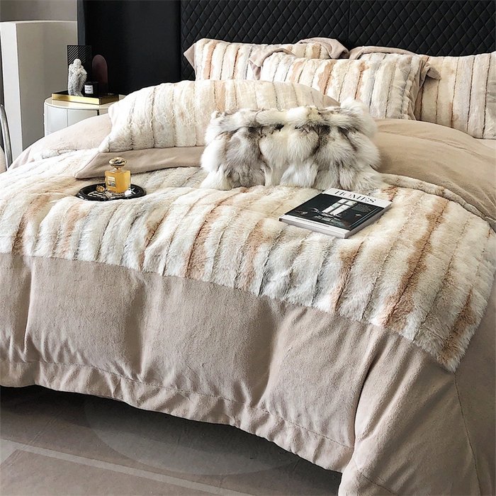 91家纺网 家纺一手货源 找家纺 馨蕊家居 2023秋冬轻奢煦暖绒系列四件套-托斯卡纳 托斯卡纳-美拉德