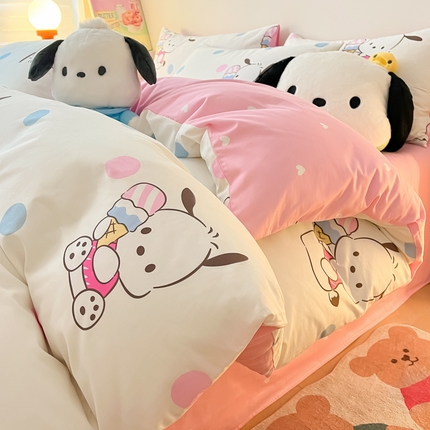 91家纺网 家纺一手货源 找家纺 （总）暮思家居 2023新款正版授权三丽鸥帕恰狗全棉四件套系列-第三批