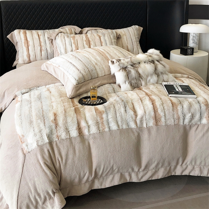 91家纺网 家纺一手货源 找家纺 馨蕊家居 2023秋冬轻奢煦暖绒系列四件套-托斯卡纳 托斯卡纳-美拉德