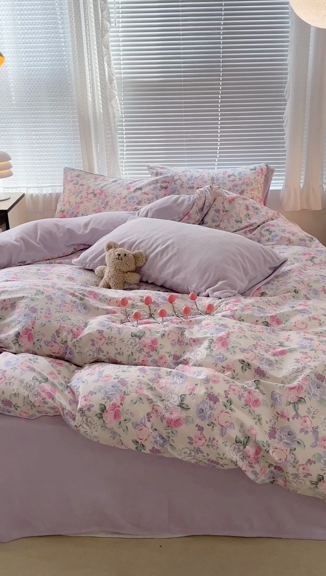 91家纺网 家纺一手货源 找家纺 昔可家纺 2023新款全棉加绒四件套 梨花小调