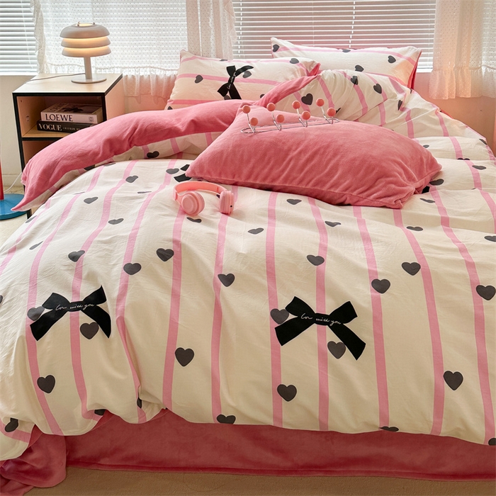 91家纺网 家纺一手货源 找家纺 （总）昔可家纺 2023新款全棉加绒四件套