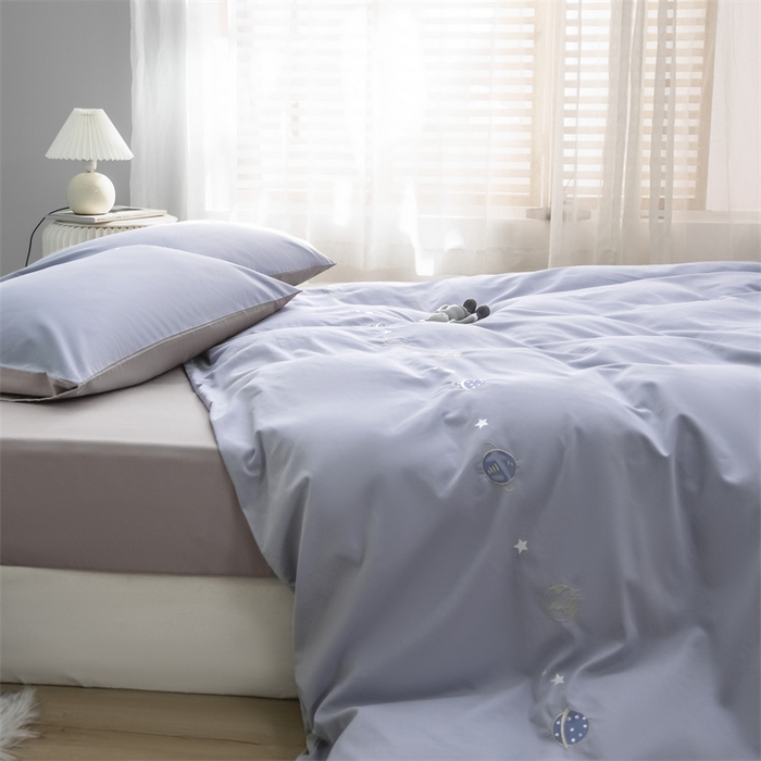 91家纺网 家纺一手货源 找家纺 （总）云胡 2023新款流浪地球高支纯棉轻磨毛绣花工艺四件套