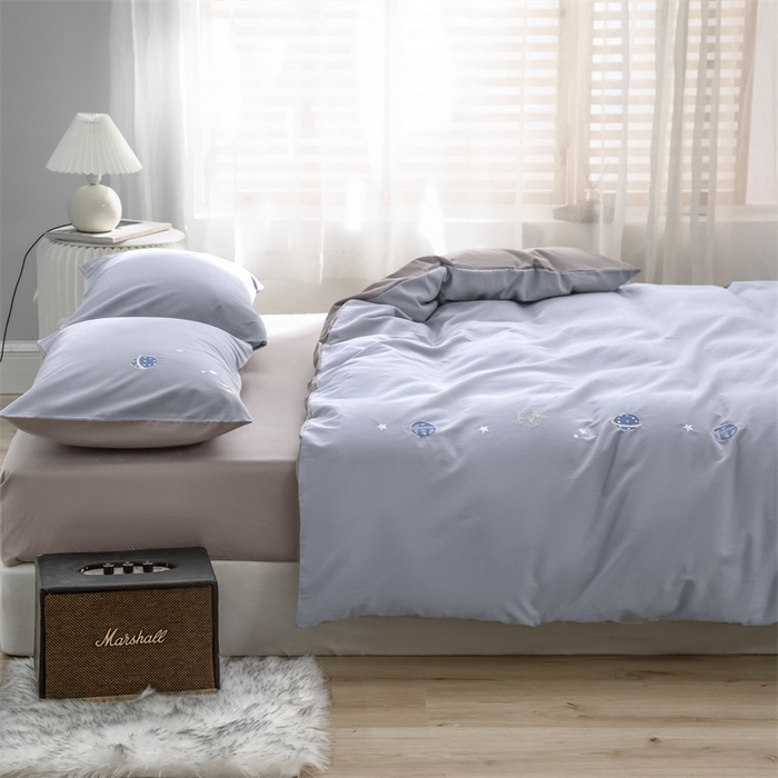 91家纺网 家纺一手货源 找家纺 （总）云胡 2023新款流浪地球高支纯棉轻磨毛绣花工艺四件套