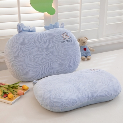 91家纺网 家纺一手货源 找家纺 （总）织布人 2023新款记忆枕婴肤绒豆豆猫记忆枕头枕套+记忆枕芯可拆洗