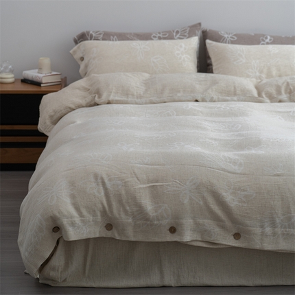 91家纺网 家纺一手货源 找家纺 （总）子和家居 2023新款棉麻贡缎大提花四件套系列-花海