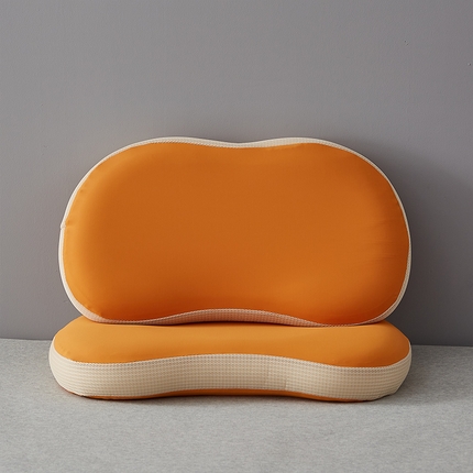 91家纺网 家纺一手货源 找家纺 乐可 2023新款生物基棉豆枕 生物基棉豆枕-橘色【一对装】