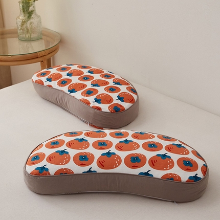 91家纺网 家纺一手货源 找家纺 乐可 2023新款猫耳朵荞麦枕 猫耳朵荞麦枕-柿柿如意【单只装】