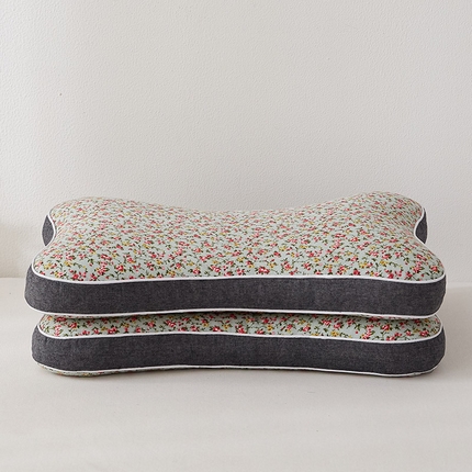 91家纺网 家纺一手货源 找家纺 乐可 2023新款韩式蝶形荞麦枕 韩式蝶形荞麦枕-绿色【单只装】