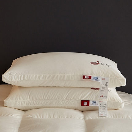 91家纺网 家纺一手货源 找家纺 乐可 2023新款鹅绒深睡枕 鹅绒深睡枕【一对装】