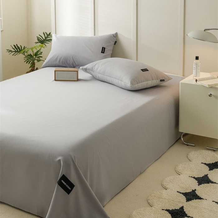 91家纺网 家纺一手货源 找家纺 卡姿家纺 2023新款无印水洗棉系列-枕套 石灰+梧桐灰枕套