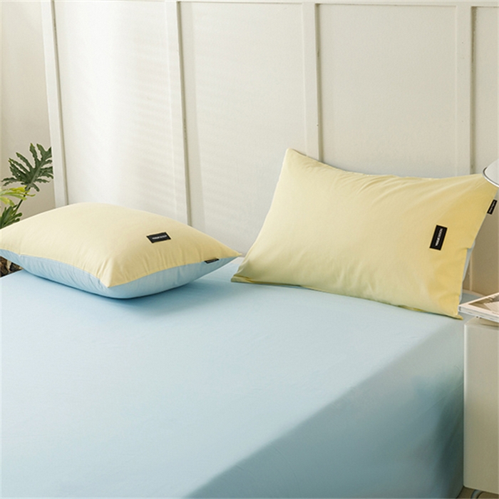 91家纺网 家纺一手货源 找家纺 卡姿家纺 2023新款无印水洗棉系列-单床单 床单-粉末蓝