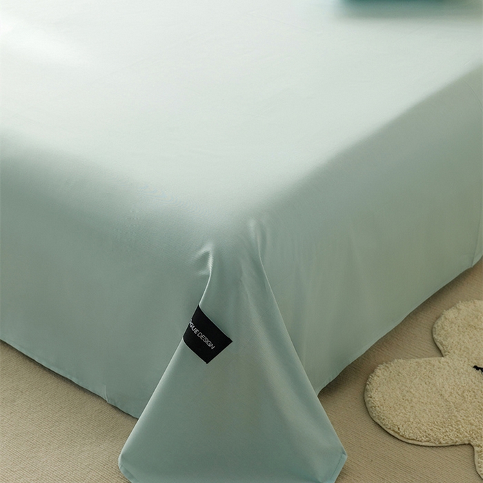 91家纺网 家纺一手货源 找家纺 卡姿家纺 2023新款无印水洗棉系列-单床单 床单-自然绿