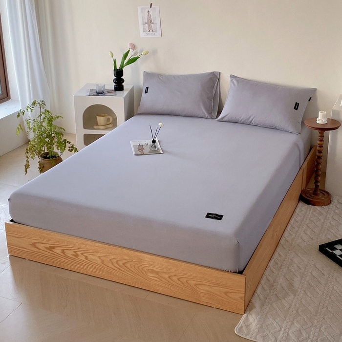 91家纺网 家纺一手货源 找家纺 卡姿家纺 2023新款无印水洗棉系列-单床笠 床笠-石灰