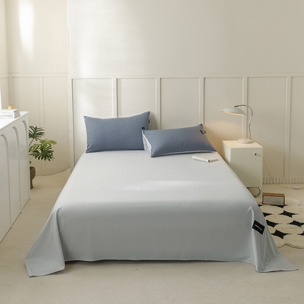 91家纺网 家纺一手货源 找家纺 卡姿家纺 2023新款无印水洗棉系列-单床单 床单-梧桐灰