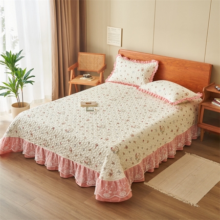 91家纺网 家纺一手货源 找家纺 （总）恒爱 2023新款全棉床盖三件套