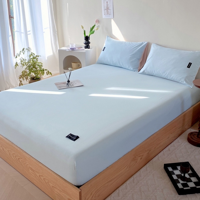 91家纺网 家纺一手货源 找家纺 （总）卡姿家纺 2023新款无印水洗棉系列-单床笠