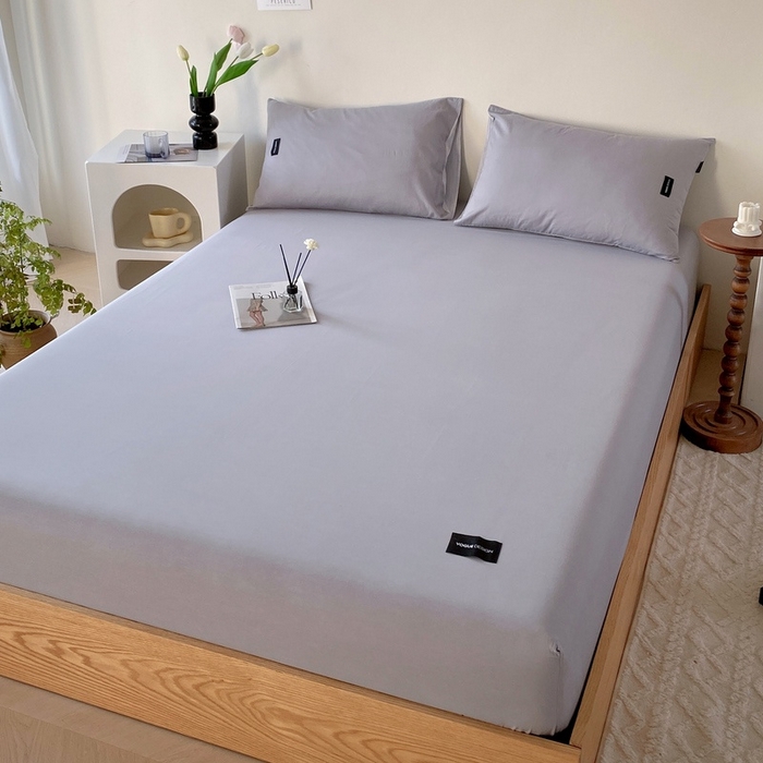 91家纺网 家纺一手货源 找家纺 卡姿家纺 2023新款无印水洗棉系列-单床笠 床笠-石灰