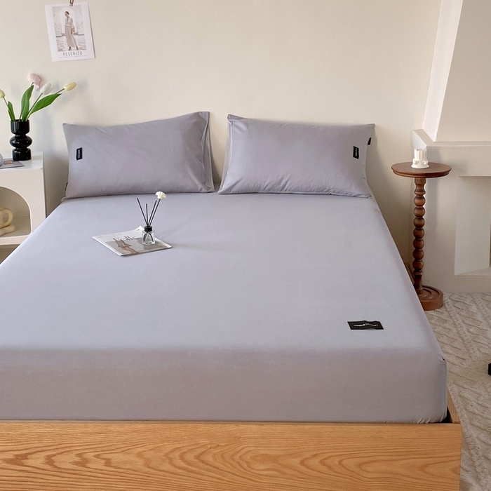 91家纺网 家纺一手货源 找家纺 卡姿家纺 2023新款无印水洗棉系列-单床笠 床笠-石灰