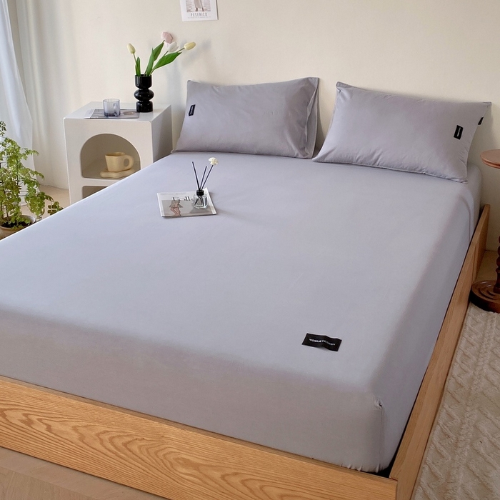 91家纺网 家纺一手货源 找家纺 卡姿家纺 2023新款无印水洗棉系列-单床笠 床笠-石灰