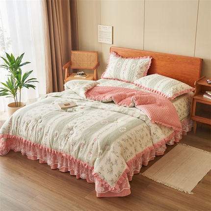 91家纺网 家纺一手货源 找家纺 （总）恒爱 2023新款全棉春秋被床盖四件套