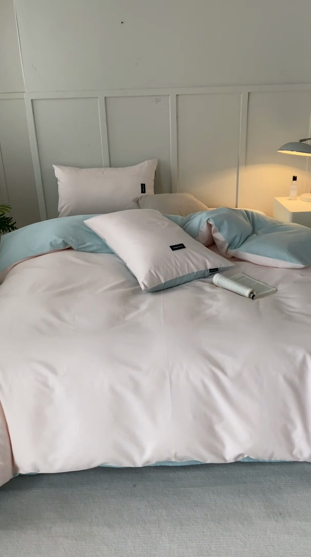 91家纺网 家纺一手货源 找家纺 卡姿家纺 2023新款无印水洗棉系列-单床单 床单-自然绿