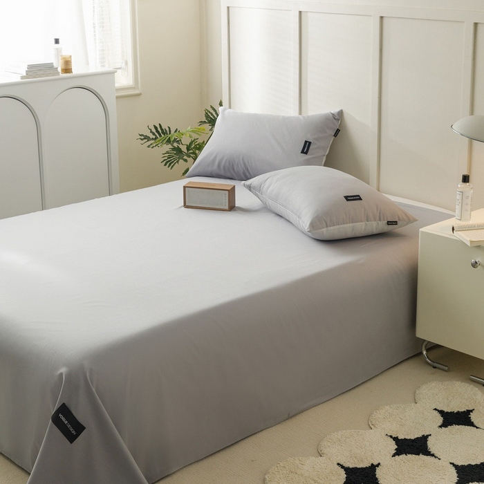 91家纺网 家纺一手货源 找家纺 卡姿家纺 2023新款无印水洗棉系列-枕套 石灰+梧桐灰枕套