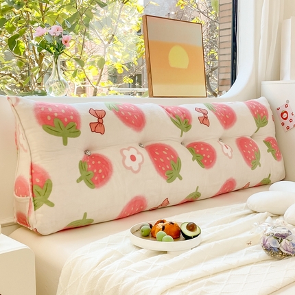 91家纺网 家纺一手货源 找家纺 （总）碧尔家居 2025新款宿舍床头靠垫软包三角榻榻米护腰大靠背新款防撞床上靠枕