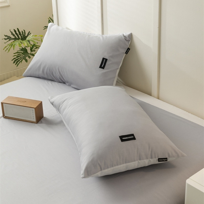 91家纺网 家纺一手货源 找家纺 卡姿家纺 2023新款无印水洗棉系列-枕套 石灰+梧桐灰枕套