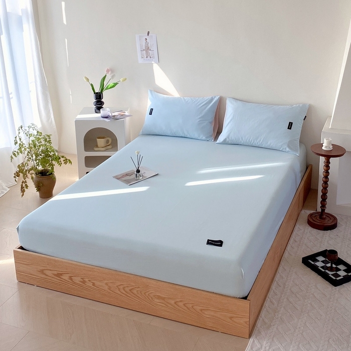 91家纺网 家纺一手货源 找家纺 （总）卡姿家纺 2023新款无印水洗棉系列-单床笠