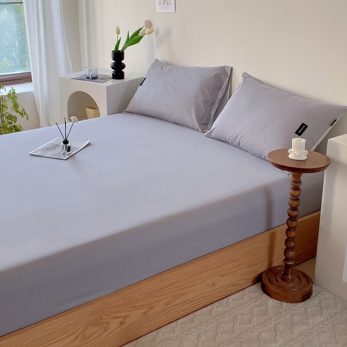 91家纺网 家纺一手货源 找家纺 卡姿家纺 2023新款无印水洗棉系列-单床笠 床笠-石灰