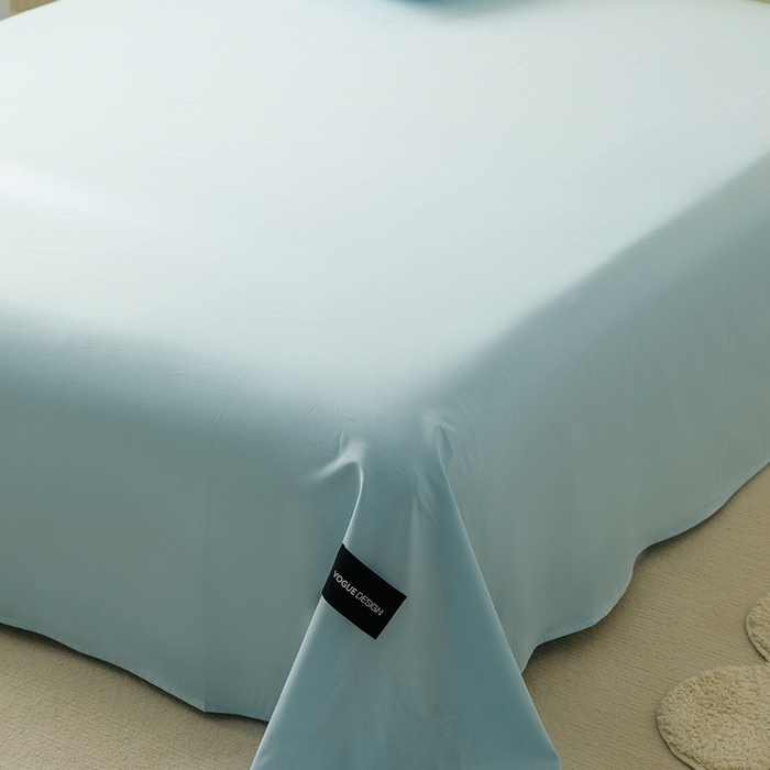 91家纺网 家纺一手货源 找家纺 卡姿家纺 2023新款无印水洗棉系列-单床单 床单-粉末蓝