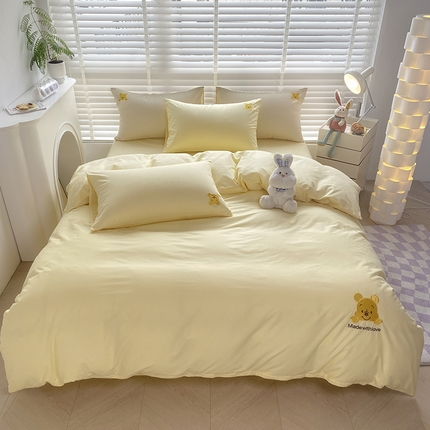 91家纺网 家纺一手货源 找家纺 （总）Mr.pig猪先生水洗棉 2023新款迪士尼绣花单被套 浅蓝米奇