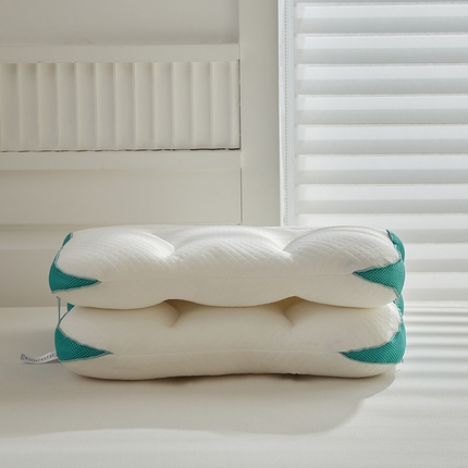 梵希良品家纺 2023新款护颈枕柔软可调节分区颈椎枕家用助睡眠枕头枕芯 颈椎枕-孔雀蓝 40x60cm/只