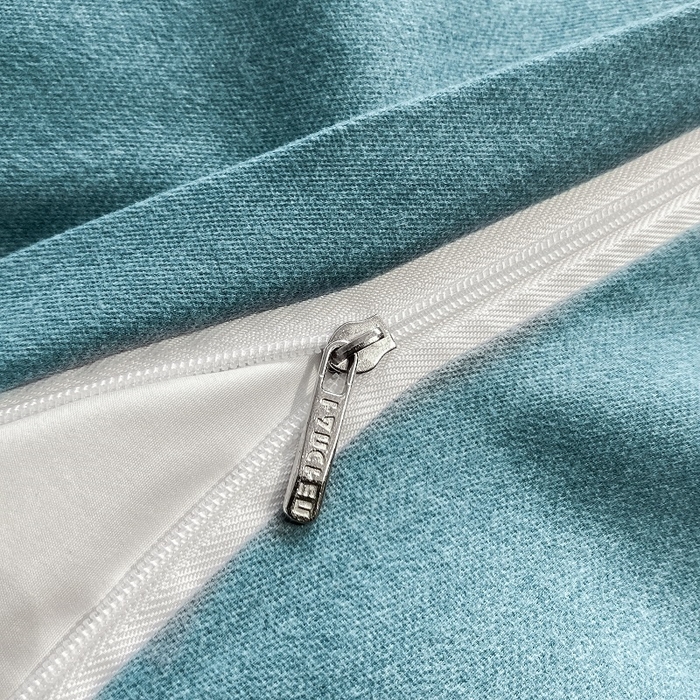 91家纺网 家纺一手货源 找家纺 涵宸家纺 2023新款原棉磨毛四件套-青叶 青叶-蓝