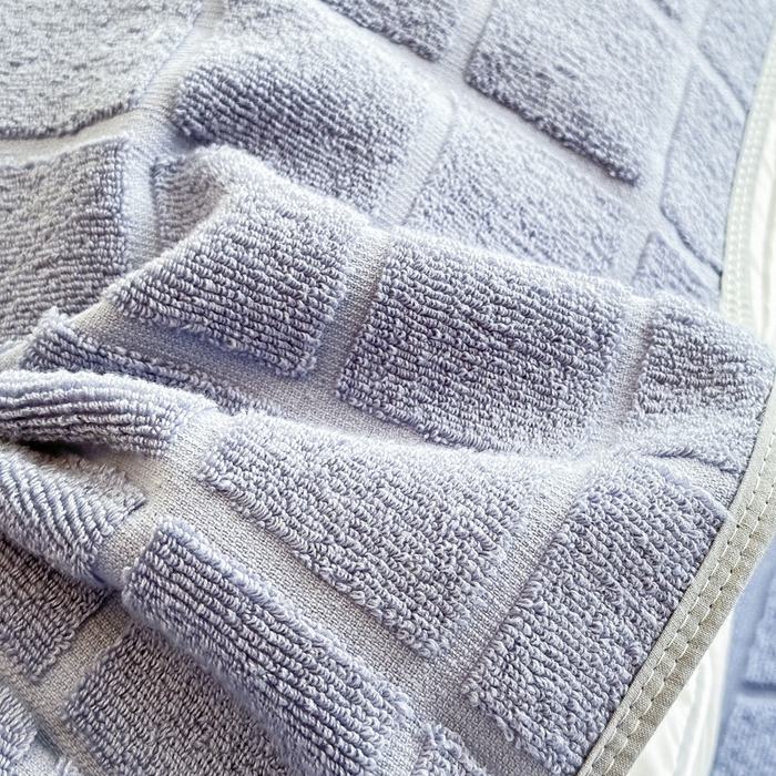 91家纺网 家纺一手货源 找家纺 爱港家纺 2023新款全棉A类毛巾布升级款长枕巾枕芯保护套 暖棉.蓝