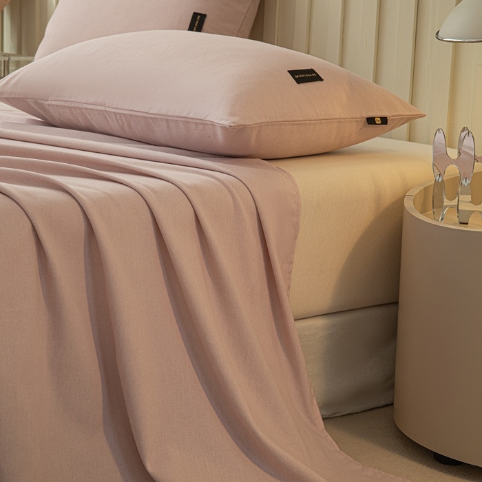 91家纺网 家纺一手货源 找家纺 涵宸家纺 棉磨毛-纯色织标-单枕套 单枕套-浅紫