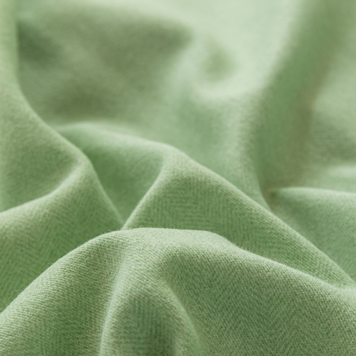 91家纺网 家纺一手货源 找家纺 涵宸家纺 棉磨毛-纯色织标-四件套（含单品） 豆绿+浅灰