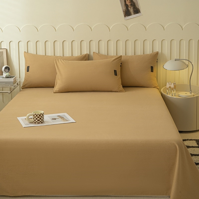 91家纺网 家纺一手货源 找家纺 涵宸家纺 棉磨毛-纯色织标-单枕套 单枕套-咖