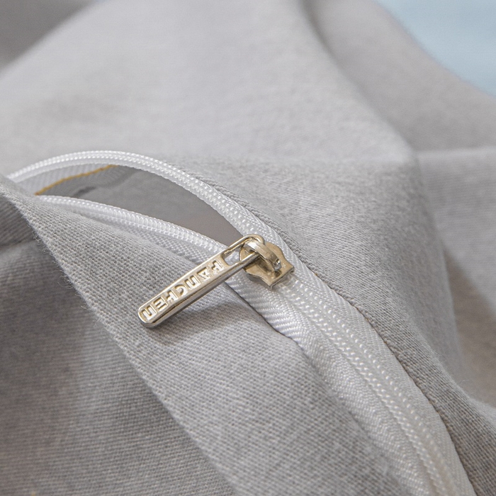 91家纺网 家纺一手货源 找家纺 涵宸家纺 棉磨毛-纯色织标-四件套（含单品） 兰+浅灰