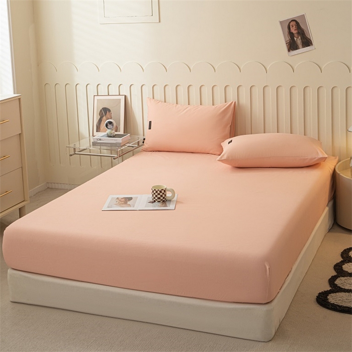 91家纺网 家纺一手货源 找家纺 涵宸家纺 棉磨毛-纯色织标-单床笠 单床笠-钻粉