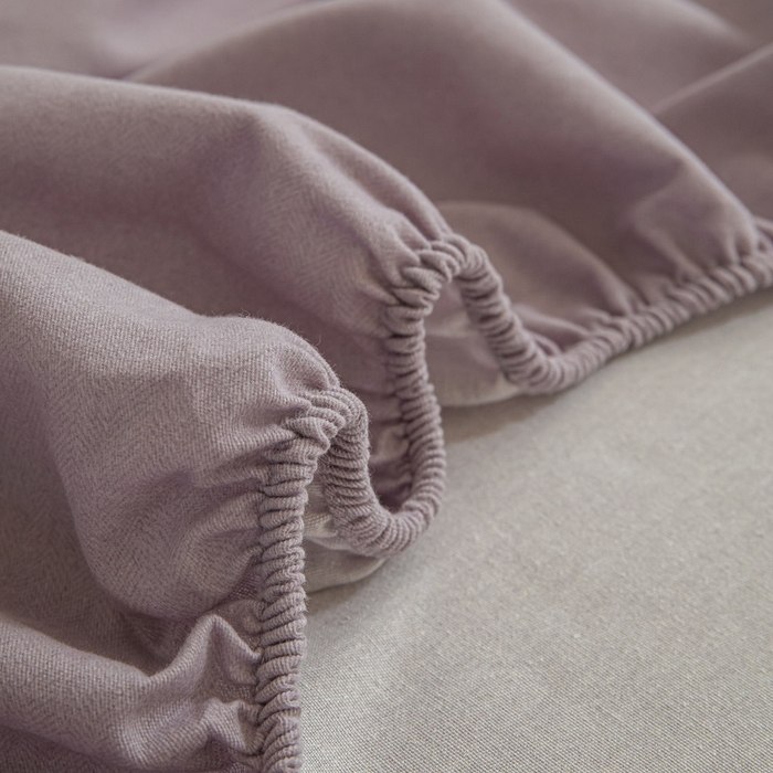 91家纺网 家纺一手货源 找家纺 涵宸家纺 棉磨毛-纯色织标-单床笠 单床笠-烟紫