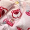 91家纺网 家纺一手货源 找家纺 丝莱尔 2023新款迪士尼双面牛奶绒四件套 甜美草莓熊