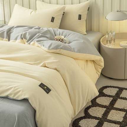 91家纺网 家纺一手货源 找家纺 （总）涵宸家纺 棉磨毛-纯色织标-单被套