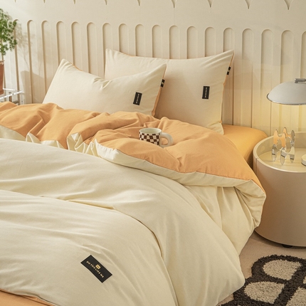 91家纺网 家纺一手货源 找家纺 （总）涵宸家纺 棉磨毛-纯色织标-四件套（含单品）