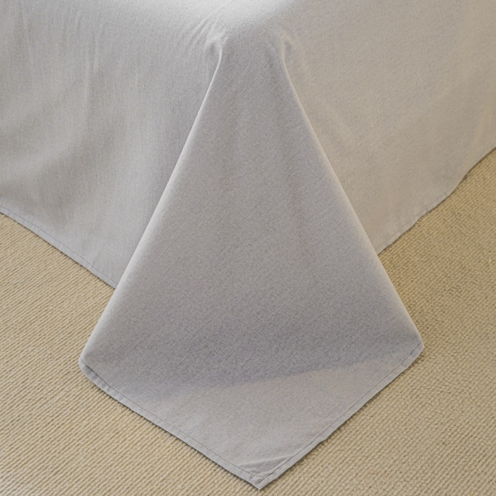 91家纺网 家纺一手货源 找家纺 涵宸家纺 棉磨毛-纯色织标-四件套（含单品） 兰+浅灰