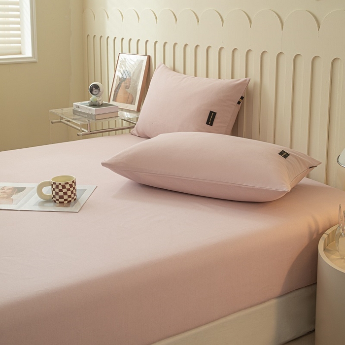 91家纺网 家纺一手货源 找家纺 涵宸家纺 棉磨毛-纯色织标-单床笠 单床笠-浅紫