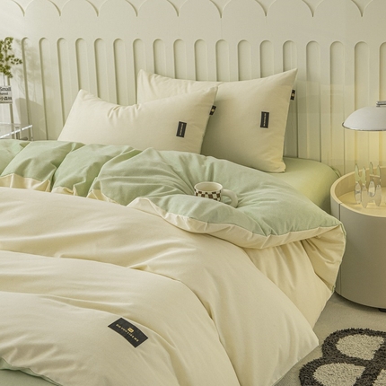 91家纺网 家纺一手货源 找家纺 （总）涵宸家纺 棉磨毛-纯色织标-四件套（含单品）