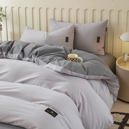 91家纺网 家纺一手货源 找家纺 （总）涵宸家纺 棉磨毛-纯色织标-四件套（含单品）